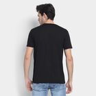 Men's Round Neck Half Sleeves T-Shirt , Black, small image number null
