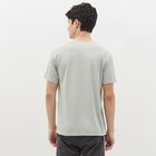 Men's Light Grey Crew Neck Athleisure T-Shirt, हल्का ग्रे, small