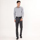 Men's Dark Grey Cut Away Collar Slim Fit Formal Shirt, Dark Grey, small image number null