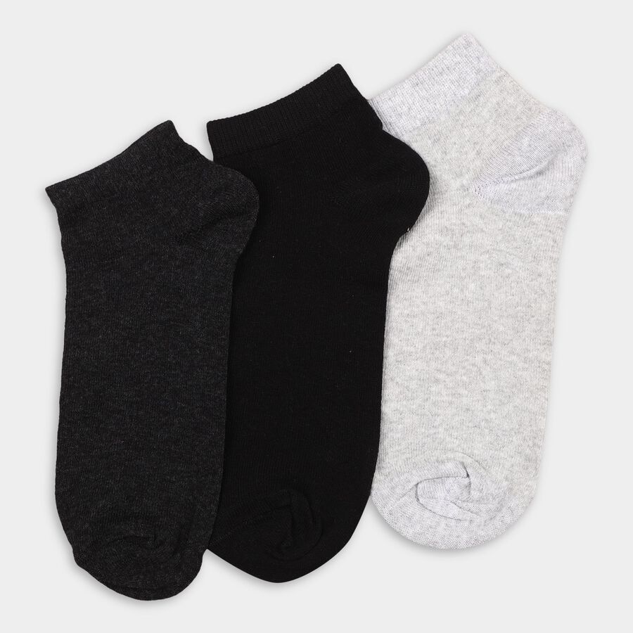 Men's Socks (Pack of 3), Charcoal, large