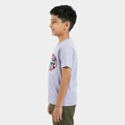 Boys' Half Sleeves T-Shirt, हल्का नीला, small