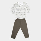 Infants Cotton Printed Baba Suit, Olive, small image number null
