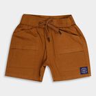 Boys' Rust Brown Cross Pocket Bermuda Shorts, भूरा, small image number null