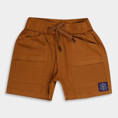 Boys' Rust Brown Cross Pocket Bermuda Shorts