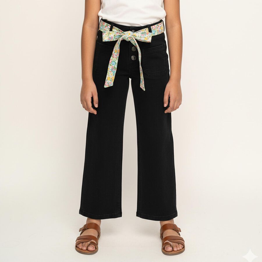 Girls' Jeans, गहरा ग्रे, large image number null