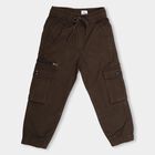 Boys' 100% Cotton Trousers, Brown, small image number null