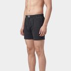 Men's Charcoal Regular Fit Branded Waistband Trunks, चारकोल, small