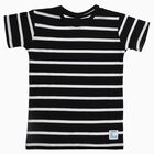 Boys Jet Black Crew Neck Casual Half Sleeve T-Shirt, Black, small