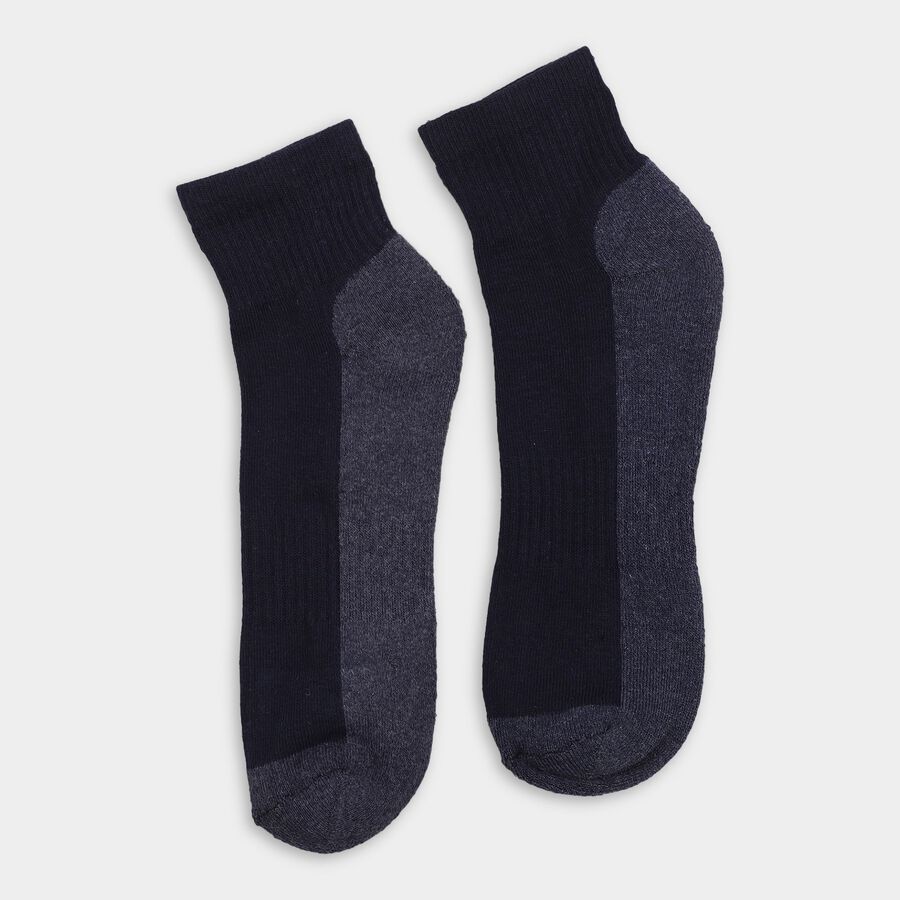 Men's Socks (Pack of 3), नेवी ब्लू, large
