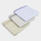 Men's Muted Beige and Light Sky Blue Cotton Blend Handkerchief Pack of 3, गहरा ग्रे, small image number null