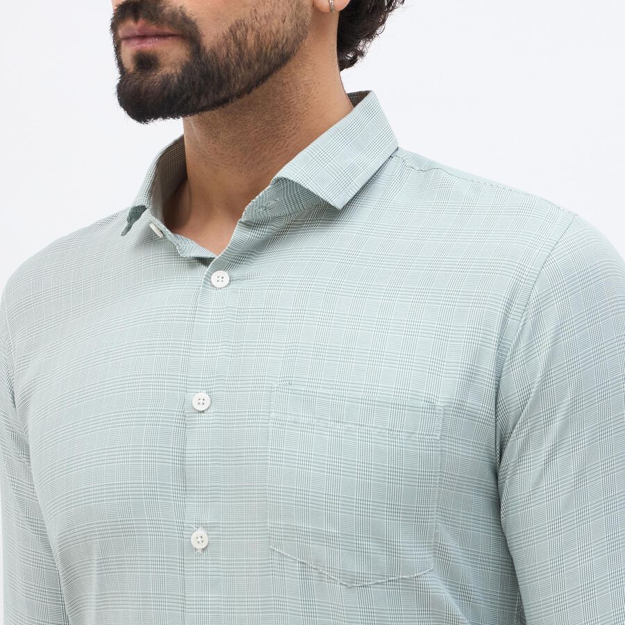 Men's Light Sage Green Full Sleeve Classic Formal Shirt, हल्का हरा, large image number null