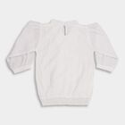 Girls' T-Shirt , ऑफ व्हाइट, small