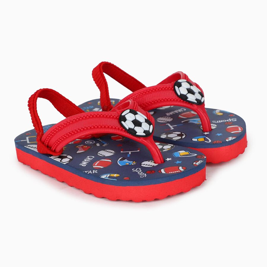 Boys' Slipper, Red, large
