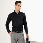 Men's Jet Black Classic Formal Shirt, Black, small