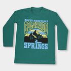 Boys Deep Teal Green Crew Neck Casual T-Shirt, Dark Green, small image number null