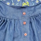 Infants Round Neck Frock, Mid Blue, small image number null