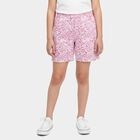 Girls' Lilac Regular Fit Casual Shorts, लाइलेक, small