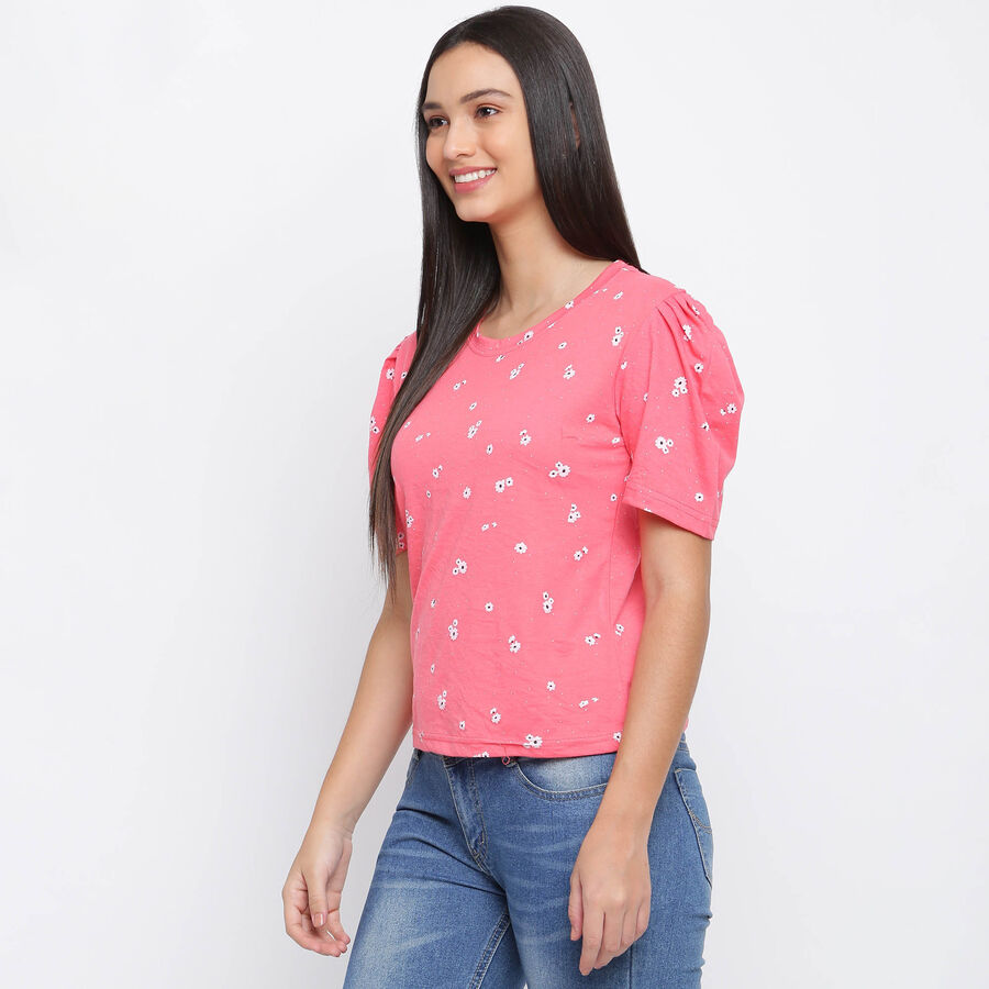 Round Neck T-Shirt, Coral, large image number null