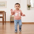 Infants' Pink Round Neck Graphic Pullover Sweatshirt, Light Pink, small