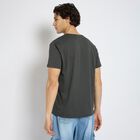 Men's 100% Cotton Round Neck Half Sleeves T-Shirt, Dark Grey, small image number null