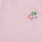 Girls Pink Round Neck Casual T-Shirt, Light Pink, small