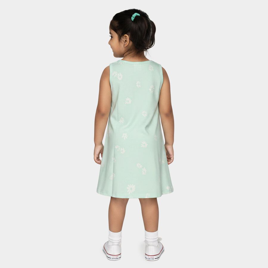Girls' Frock, हल्का हरा, large