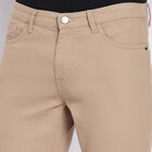Men's Slim Fit Casual Trousers , Khaki, small image number null