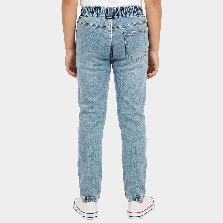 Boys' Light Blue Regular Fit Washed Jeans, Light Blue, large