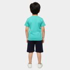 Boys' Light Green Cotton Round Neck Graphic Baba Suit, Light Green, small