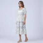 Women's Off-White Cotton Round Neck Solid Kurta, ऑफ व्हाइट, small