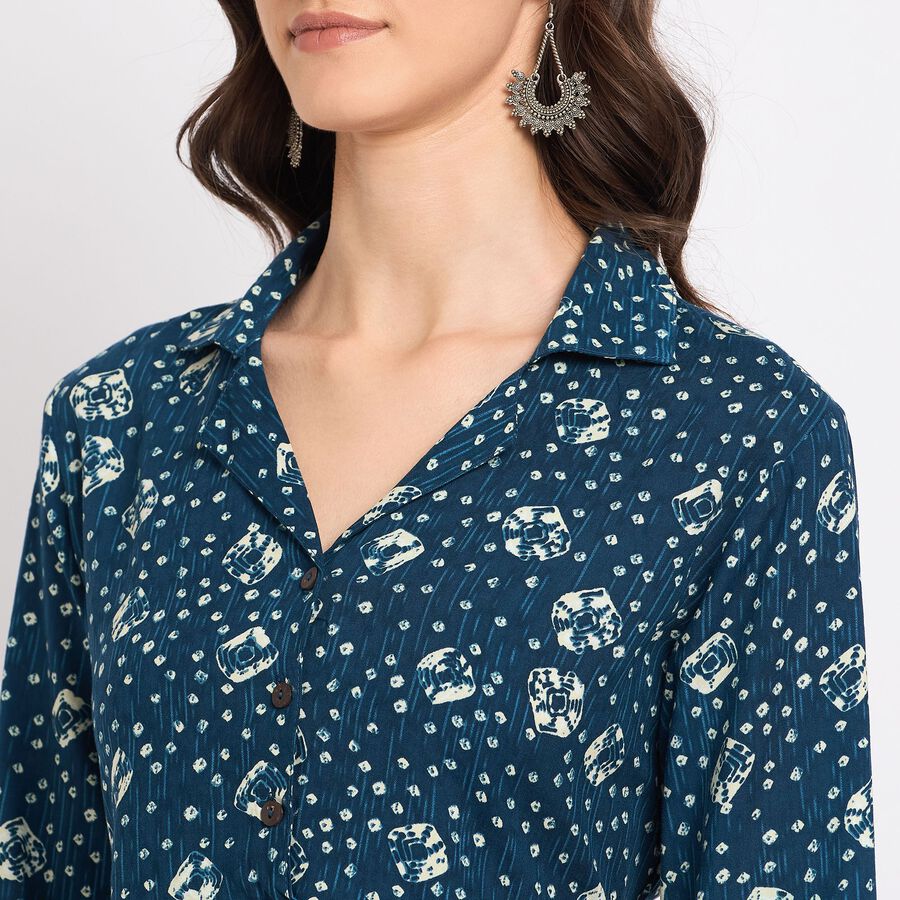 Ladies' Kurta, Dark Blue, large image number null