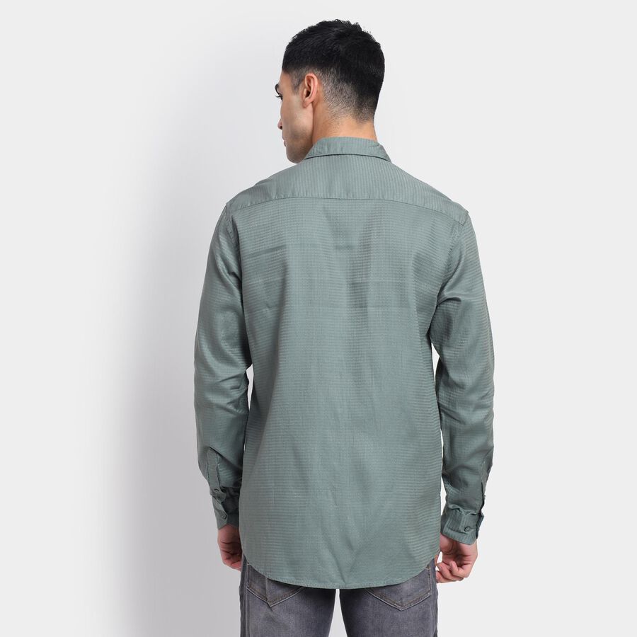 Men's 100% Cotton Casual Shirt , Olive, large image number null