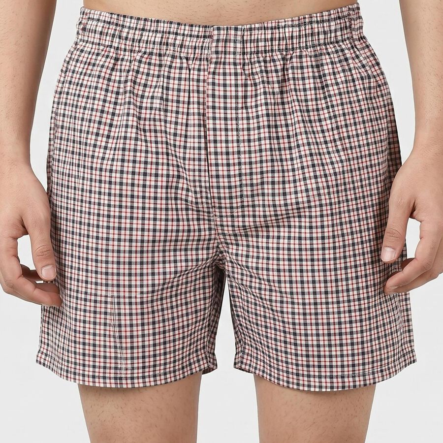Men's White Regular Fit Solid Boxers, White, large