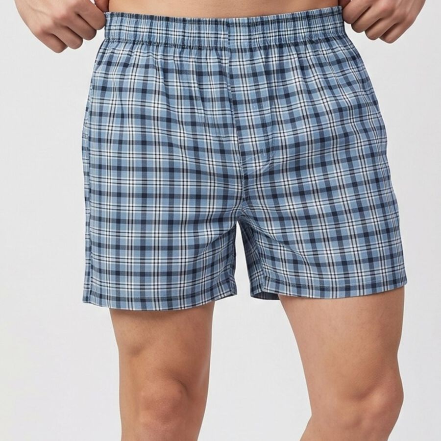 Men's Light Blue Classic Fit Boxers, हल्का नीला, large
