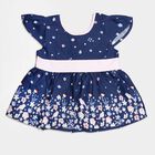 Infants Cotton Printed Frock, Navy Blue, small image number null