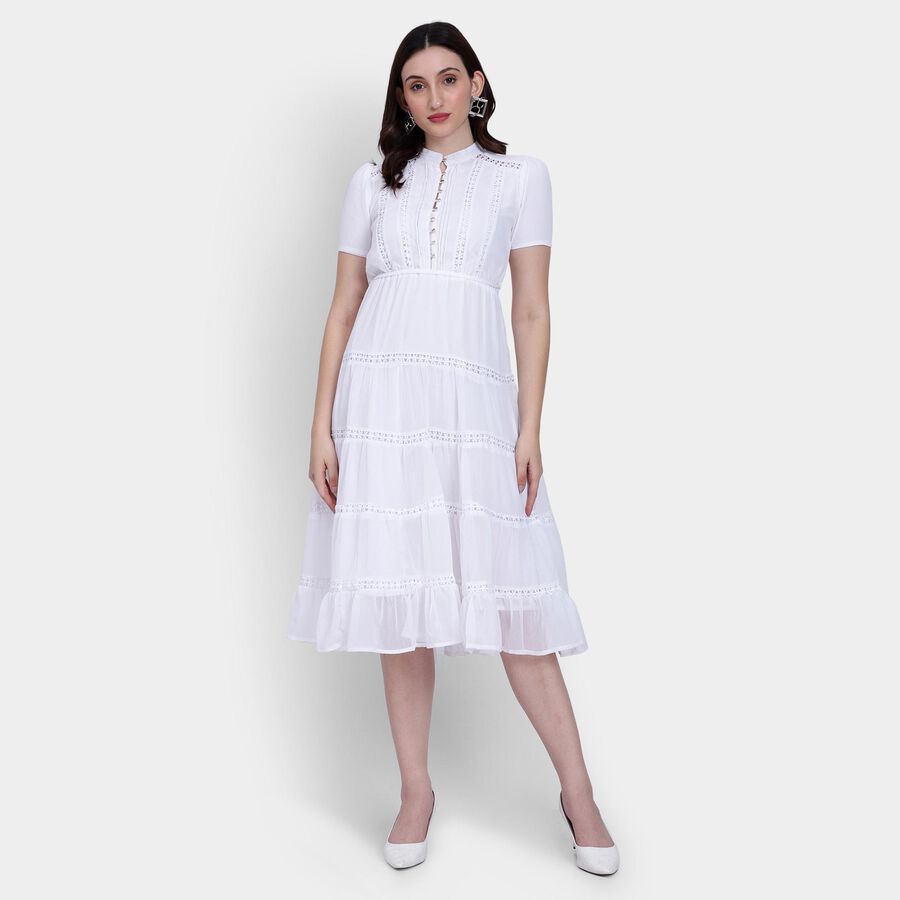 Ladies' Dress , ऑफ व्हाइट, large image number null