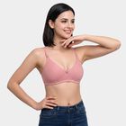 Women's Lilac Cotton Blend V Neck Bralette Bra, Lilac, small