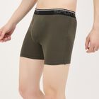 Men's Olive Regular Fit Cotton Trunks, ओलिव, small