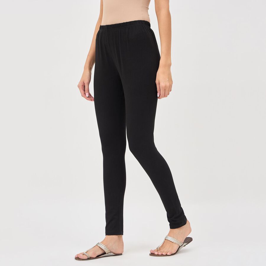 Ladies' Ankle Length Churidar, Black, large image number null