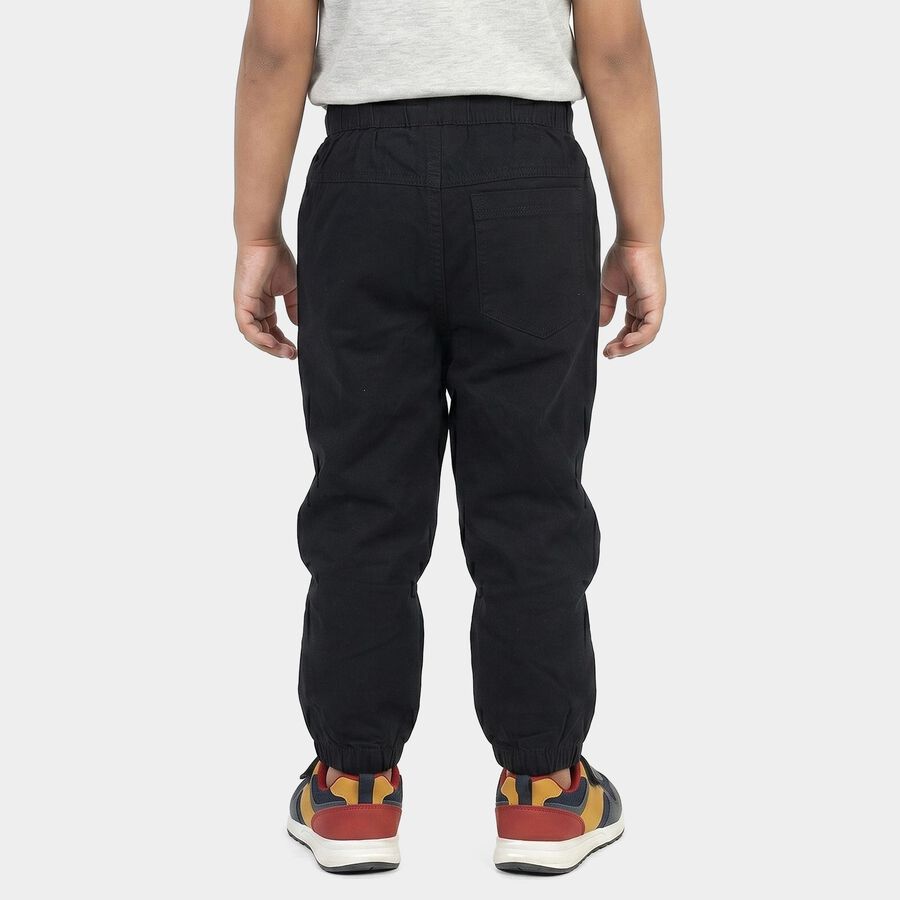 Boys' Navy Blue Regular Fit Drawstring Jogger Trousers, Navy Blue, large