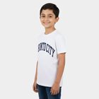Boys' Half Sleeves T-Shirt, ऑफ व्हाइट, small