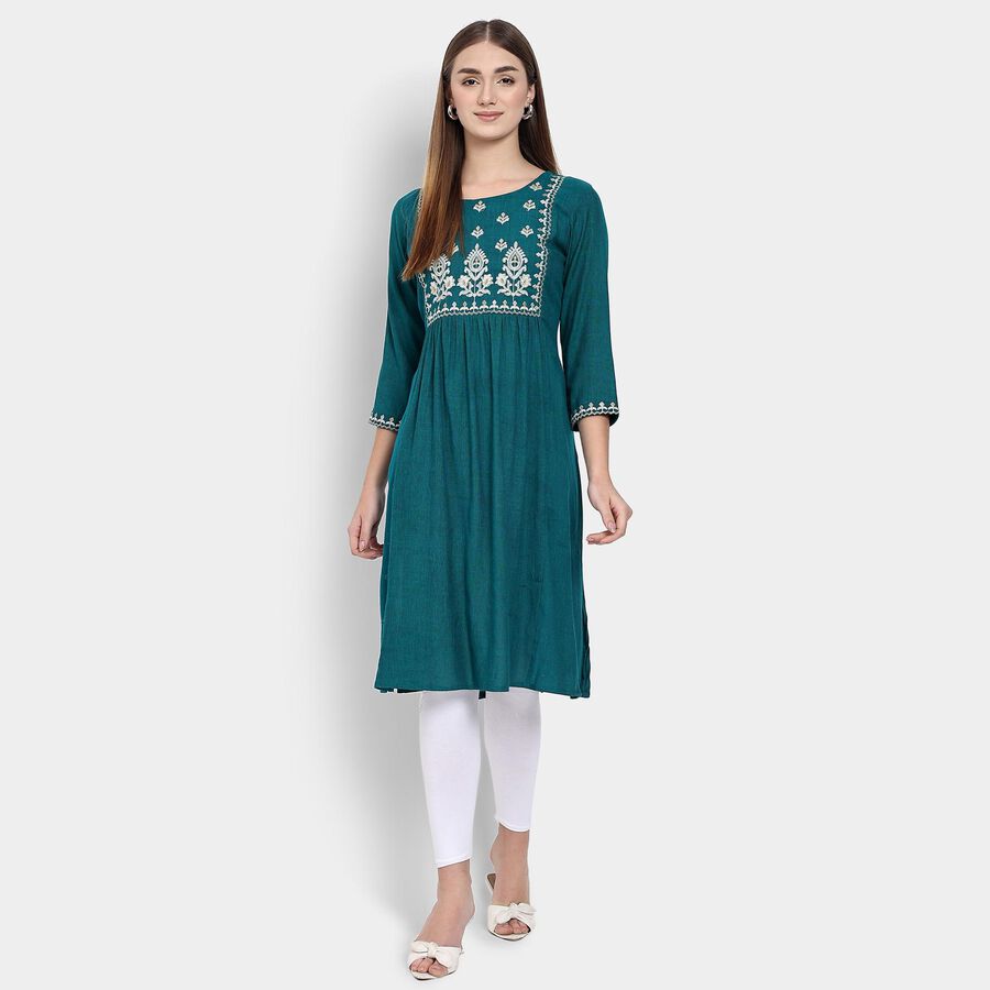 Ladies' Kurta , Dark Green, large image number null