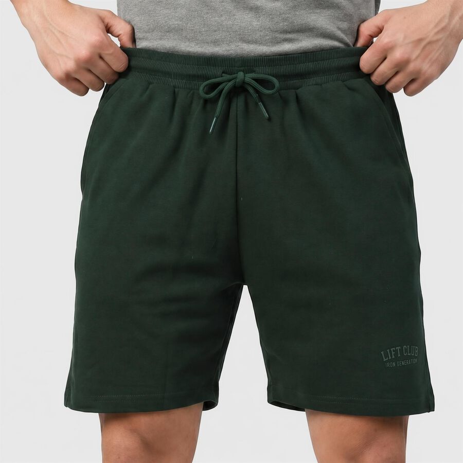 Men's Green Regular Fit Drawstring Bermuda Shorts, Dark Green, large