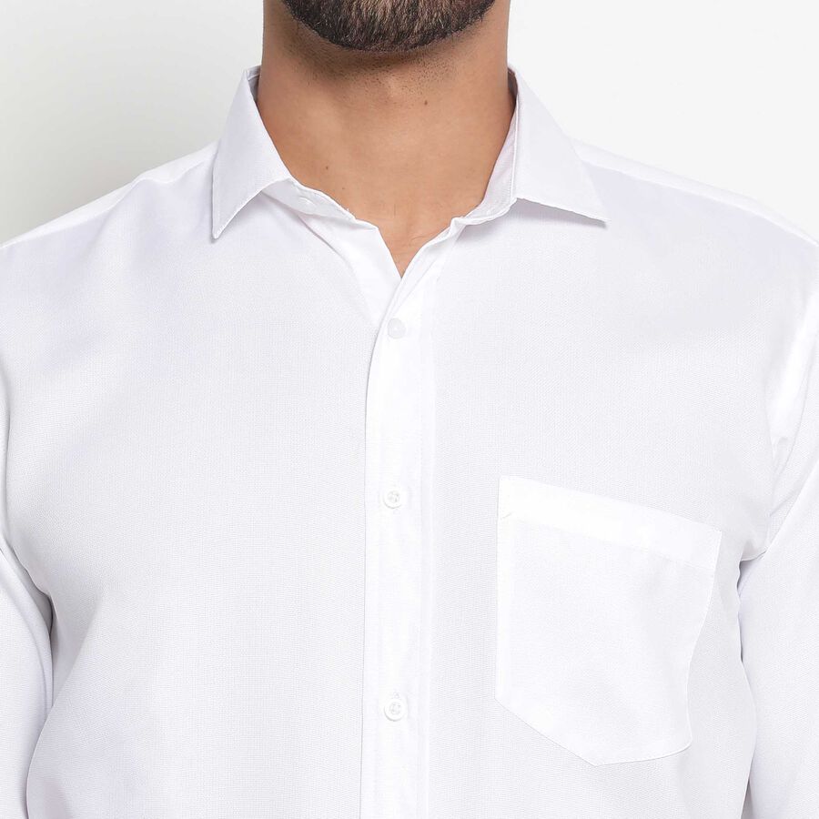 Solid Formal Shirt, सफ़ेद, large image number null