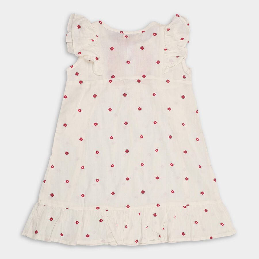 Girls' Frock , ऑफ व्हाइट, large