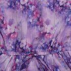 Girls' Purple Ruffle Neck Floral Romantic T-Shirt, Lilac, small