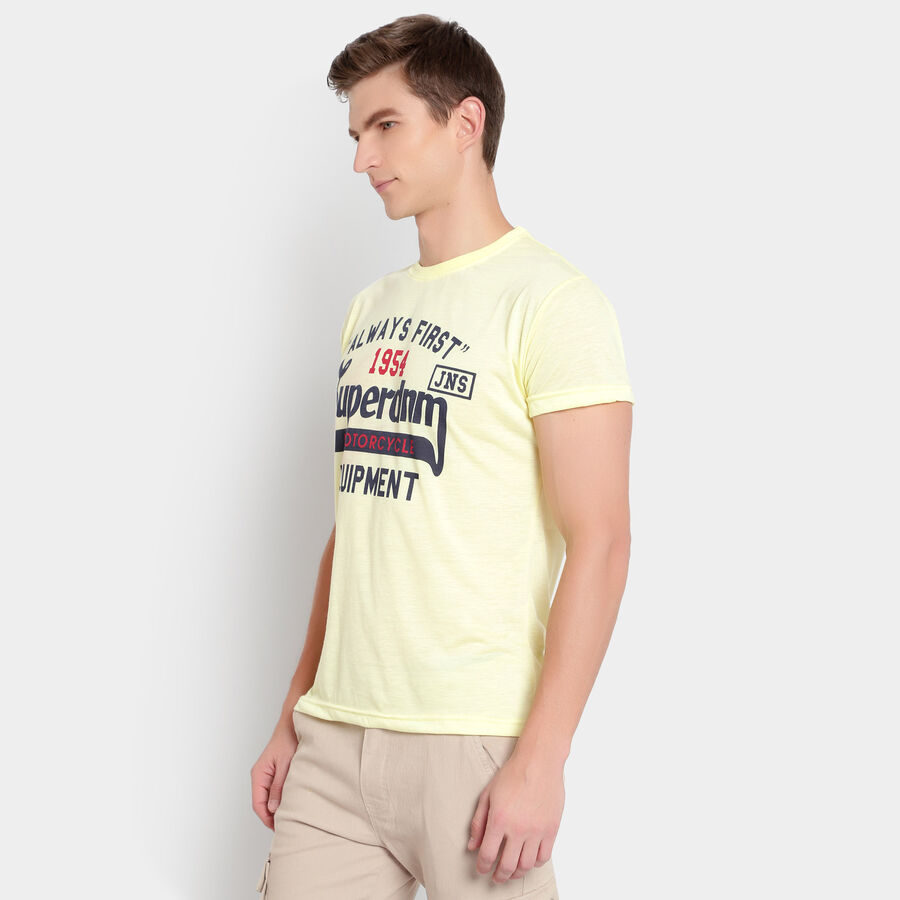 Regular Round Neck T-Shirt, Yellow, large image number null