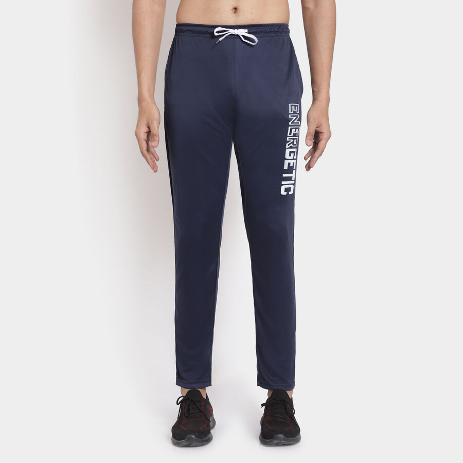 Placement Print Active Track Pants, Navy Blue, large image number null