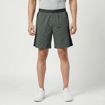 Men's Olive Regular Fit Sports Shorts