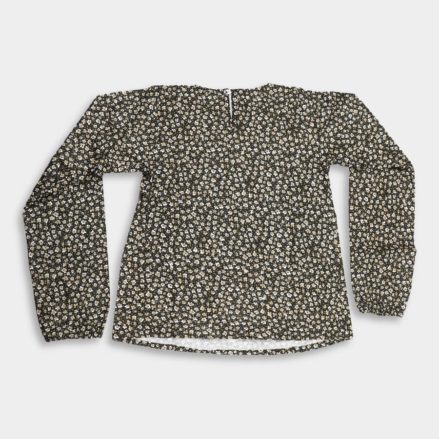 Girls' Blouse, Black, large image number null